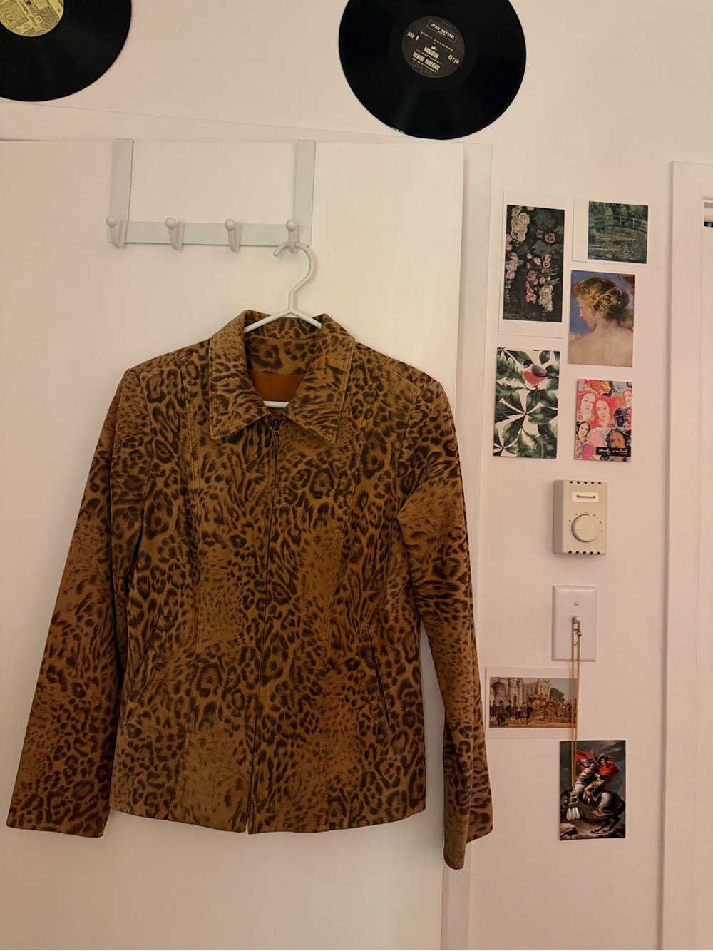Women's Leopard Print Jacket - Brown